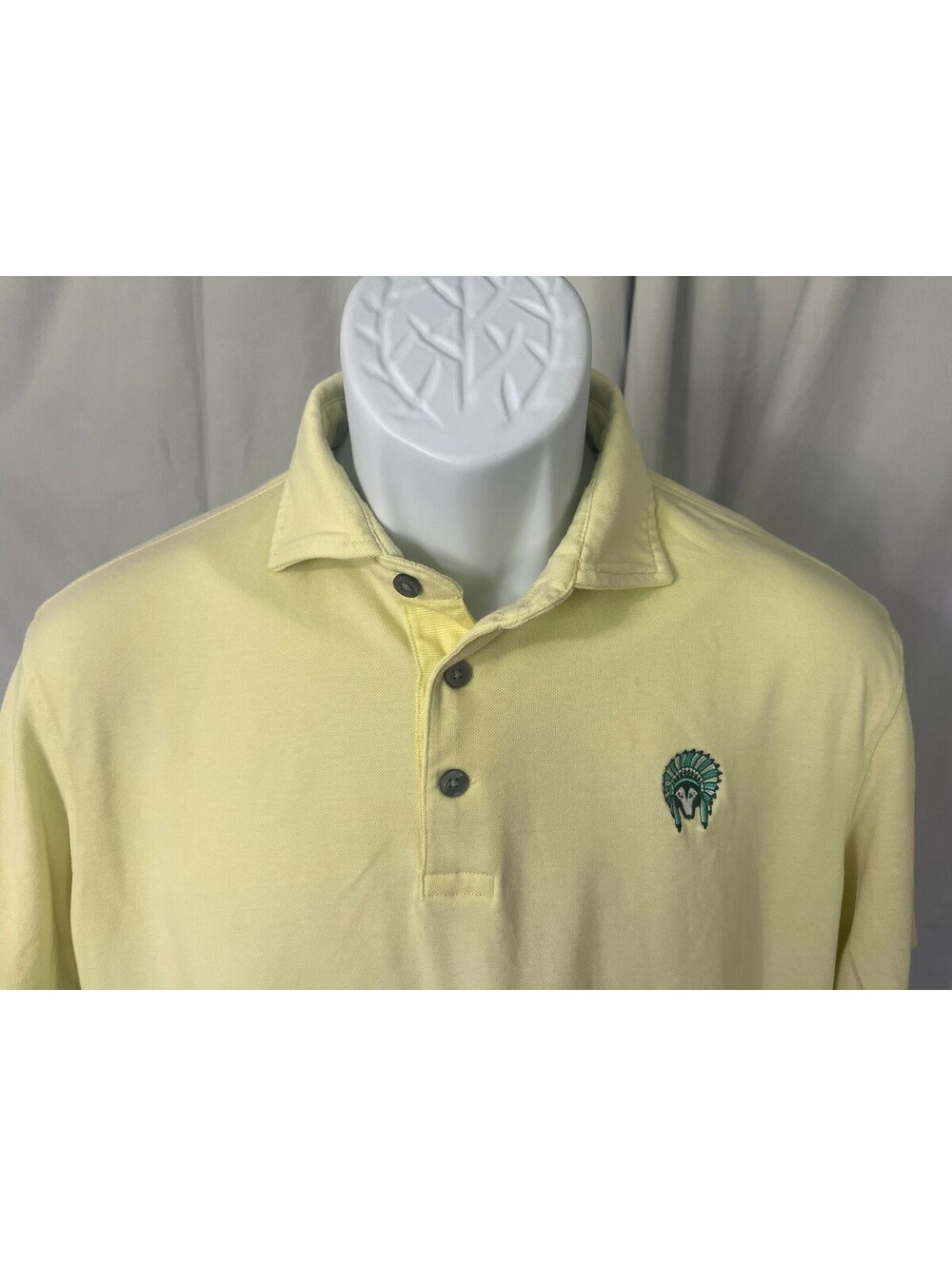 Greyson Men's Solid Yellow "Big Chief" Short Sleeve Golf Polo Shirt Medium M
